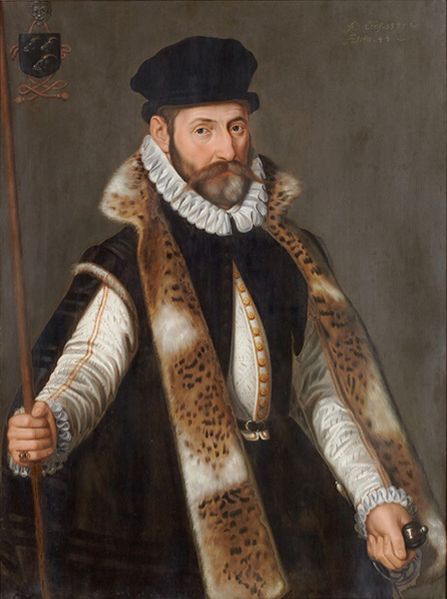 Christian van der Goes age 44 Schout of Delft 1575 by Pieter Pourbus (ca. 1524-1584)  Peter-Muelbauer Schloss Schonburg